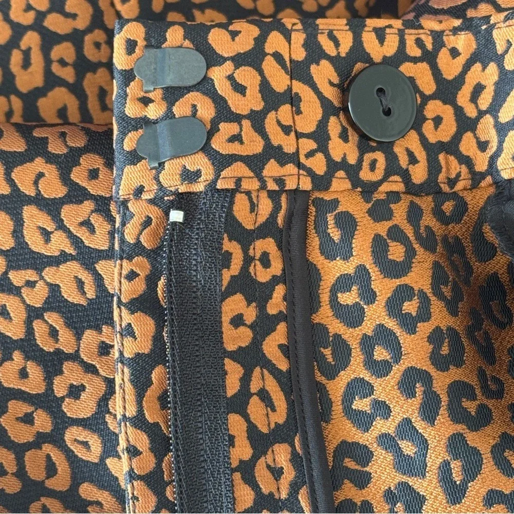 Kate‎ Spade Size 8 Flora Leopard Jacquard Crop Trouser Pants